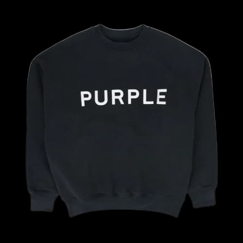 PURPLE BRAND HWT Fleece Crewneck 'Black'