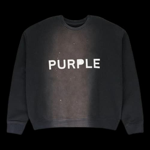 PURPLE BRAND HWT Fleece Crewneck 'Black'