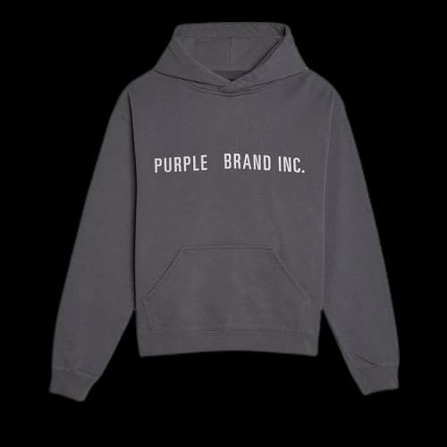 PURPLE BRAND Artifact Embroidered Hoodie 'Charcoal'