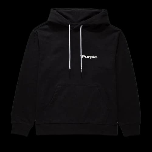 PURPLE BRAND French Terry Pullover Hoodie 'Black'