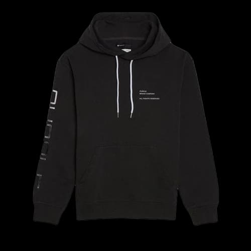 PURPLE BRAND French Terry Pullover Hoodie 'Black'