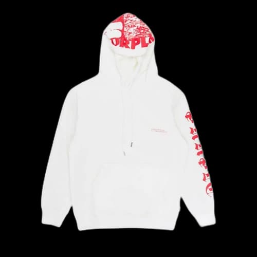 PURPLE BRAND French Terry Pullover Hoodie 'White'