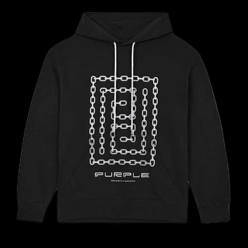 PURPLE BRAND French Terry Pullover Hoodie 'Black'