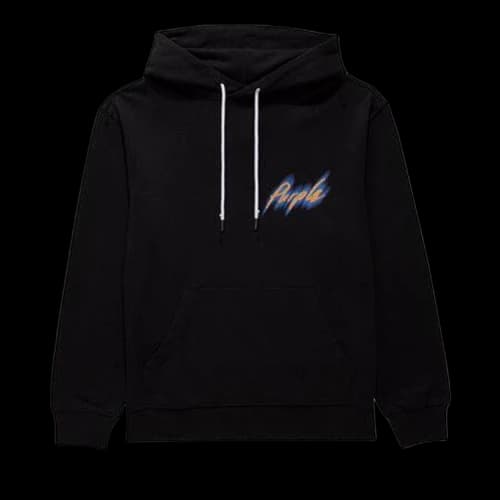 PURPLE BRAND French Terry Pullover Hoodie 'Black'