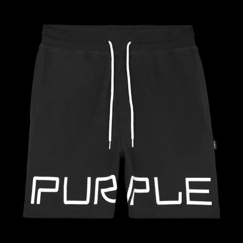 PURPLE BRAND French Terrry Wordmark Shorts 'Black'