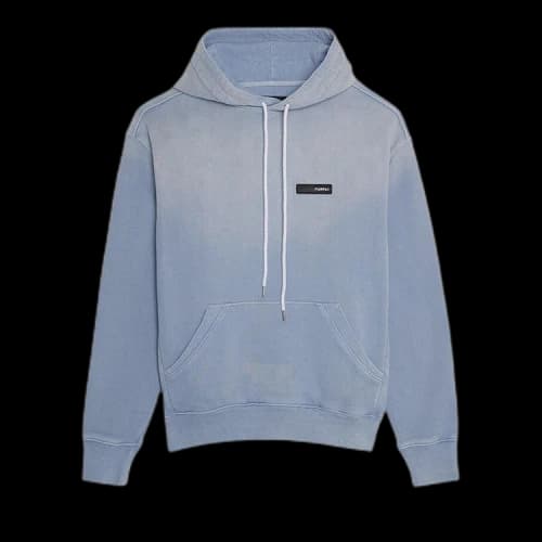 PURPLE BRAND Heavy Dry Fleece Pullover Hoodie 'Blue'