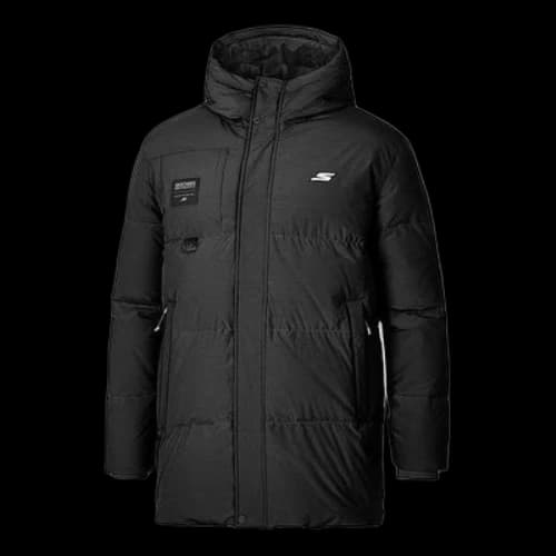Skechers Logo Printed Medium-Length Hooded Down Jacket 'Multi-Color'