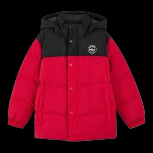 (GS) Skechers Hooded Down Jacket 'Red Black'