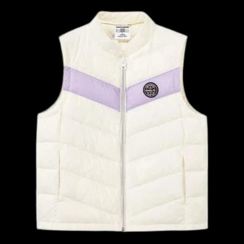 (GS) Skechers SKX Down Vest 'White Purple Pink'