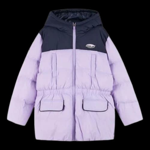 (GS) Skechers Warm Long Sleeve Down Jacket 'Purple Black'