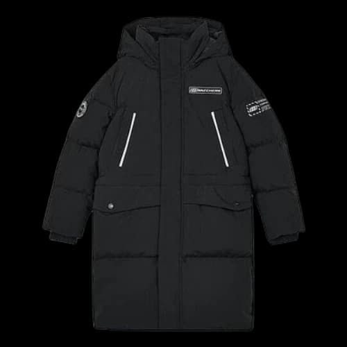 Skechers SKX Casual Long Down Jacket 'Black White'