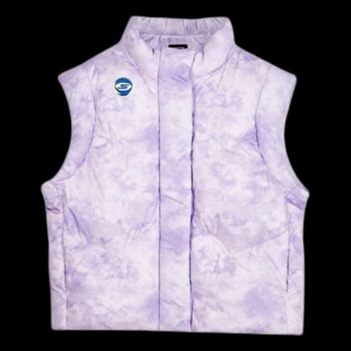 (GS) Skechers Casual Down Vest 'Purple White'