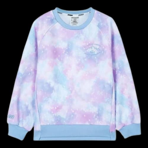 (GS) Skechers Casual Crew Sweater 'Purple Blue Pink White'