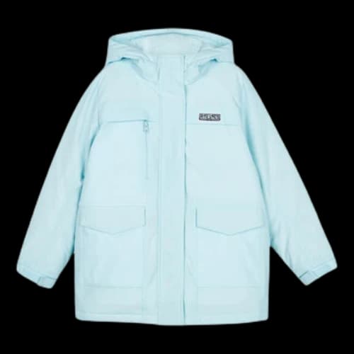 (GS) Skechers SKX Hooded Down Jacket 'Blue'