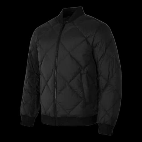 Skechers Solid Color Collar Woven Down Jacket 'Black'