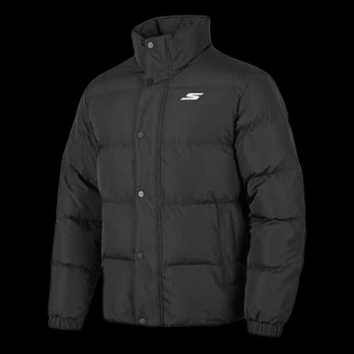 Skechers Letter Printed Waterproof Down Jacket 'Black'
