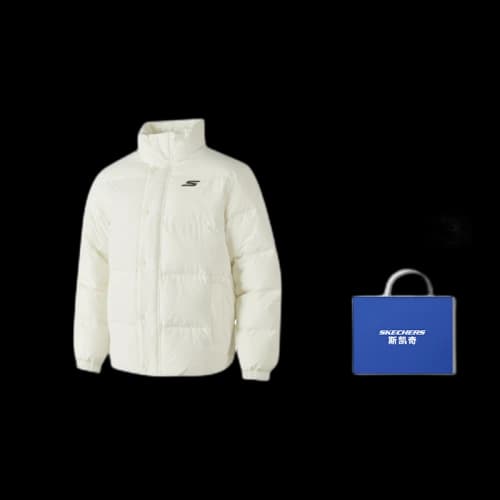 Skechers Letter Printed Waterproof Down Jacket 'White'