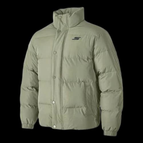 Skechers Letter Printed Waterproof Down Jacket 'Olive Green'