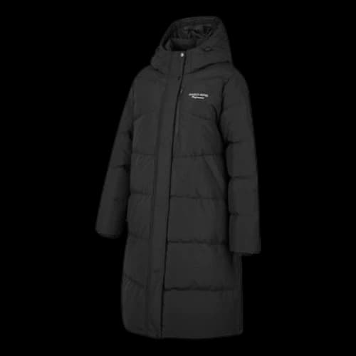Skechers BASIC Logo Printed Long Down Jacket 'Black' (Women's)