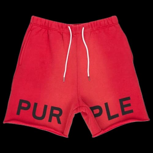 PURPLE BRAND HWT Fleece Short 'Red'