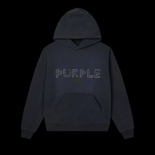 PURPLE BRAND French Terry Pullover Hoodie 'Black'