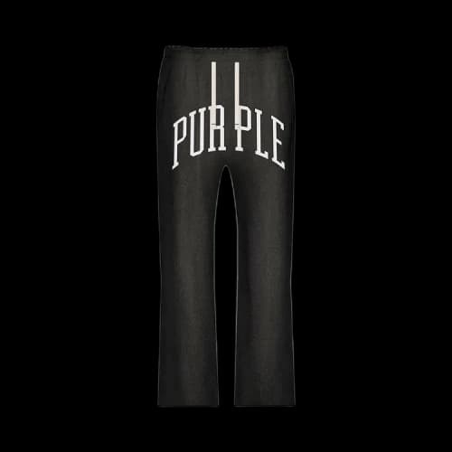 PURPLE BRAND Heavyweight Fleece Flared Pants 'Black'