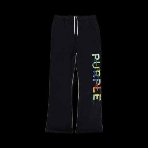 PURPLE BRAND Fleece Flare Sweatpants 'Black'