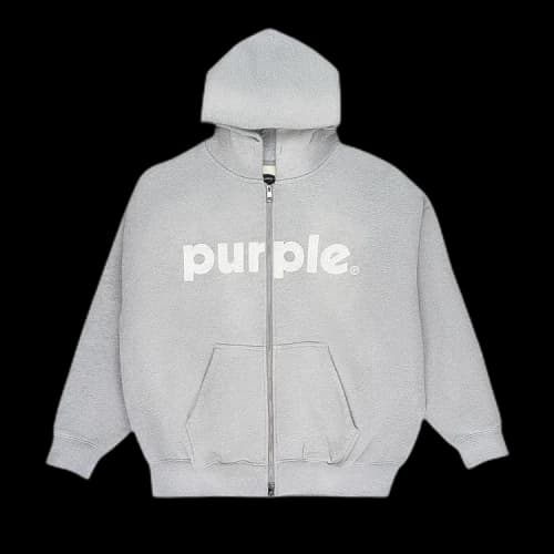 PURPLE BRAND HWT Fleece Full Zip Hoodie 'Heather'