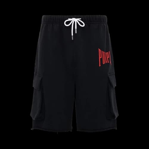PURPLE BRAND Heavyweight Cargo Sweatshorts 'Black'