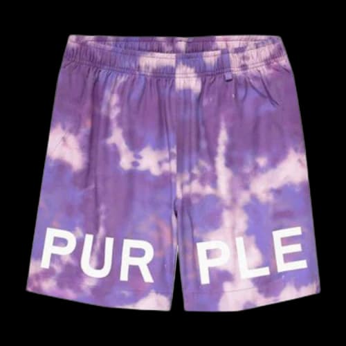PURPLE BRAND Logo Print Tie Dye Shorts 'Grape'