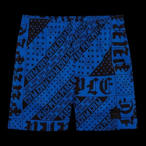 PURPLE BRAND Flag Bandana All Around Shorts 'Blue Black'