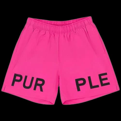 PURPLE BRAND Logo Elasticated Waistband Shorts 'Neon Pink'
