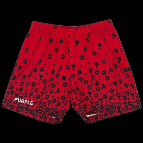 PURPLE BRAND Scattered Monogram Swim Shorts 'Red'