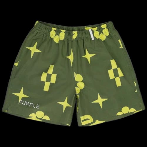 PURPLE BRAND Jumbo Monogram Swim Shorts 'Military'