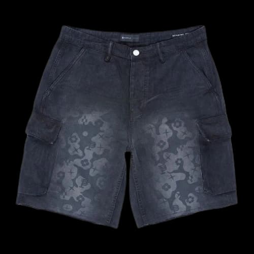 PURPLE BRAND Dirty Jacquard Cargo Shorts 'Indigo'