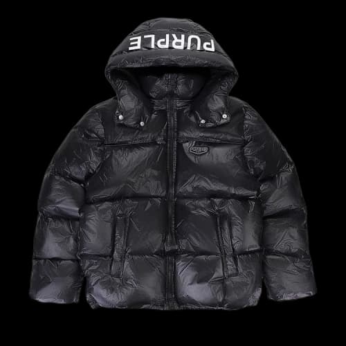 PURPLE BRAND Nylon Down Puffer Jacket 'Black'