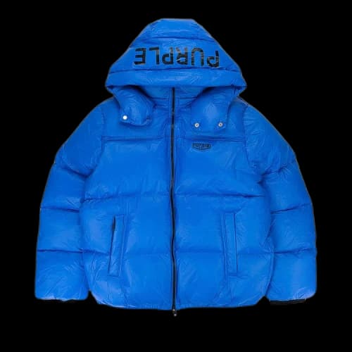 PURPLE BRAND Nylon Down Puffer Jacket 'Blue'