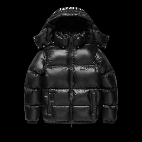 PURPLE BRAND Poly Snap Off Hood Puffer Jacket 'Black'
