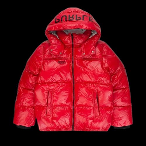 PURPLE BRAND Nylon Down Puffer Jackets 'Red'