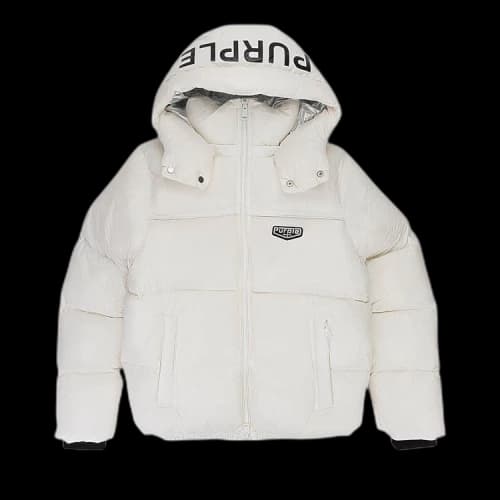 PURPLE BRAND Nylon Down Puffer Jacket 'White'