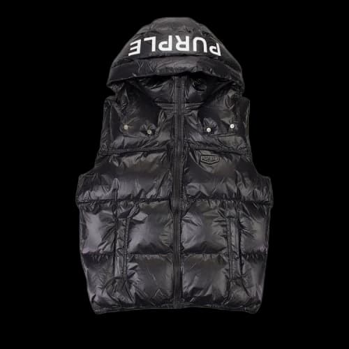 PURPLE BRAND Nylon Puffer Vest 'Black'