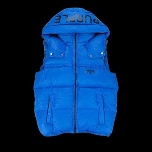 PURPLE BRAND Nylon Puffer Vest 'Blue'