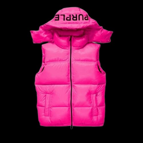 PURPLE BRAND Nylon Puffer Vest 'Pink'