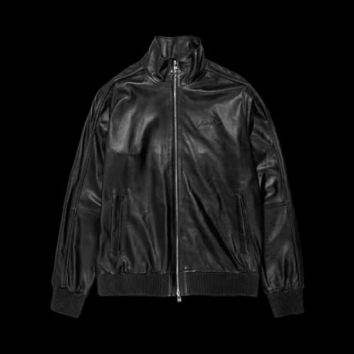 PURPLE BRAND Zipped Leather Jacket 'Black'