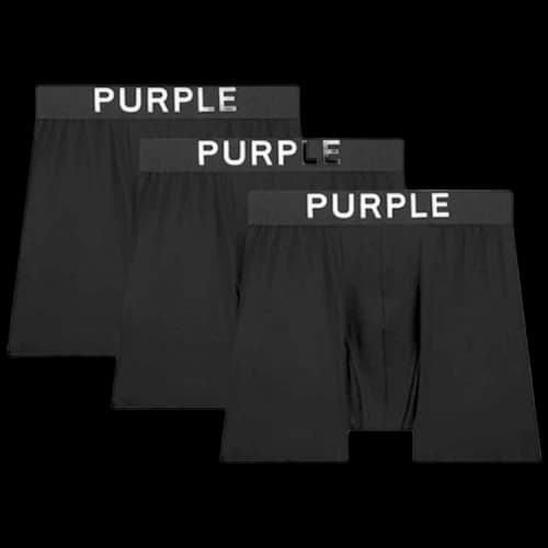 Purple Brand P802-MCBB224 3 Pack Boxer Briefs Black