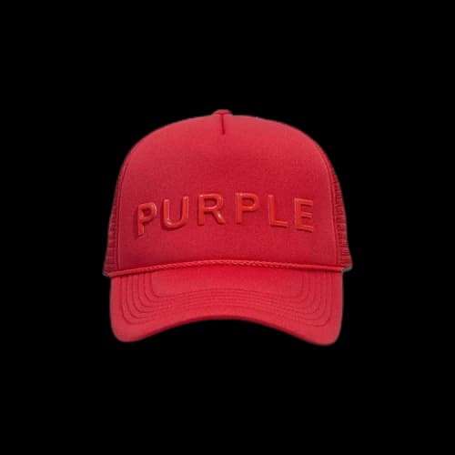 PURPLE BRAND Purple Silicone Foam Trucker Hat 'Red'