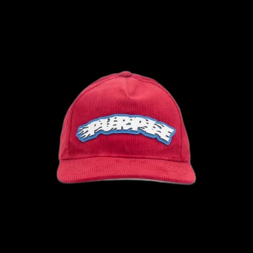 PURPLE BRAND Purple 5 Panel Corduroy Hat 'Red'