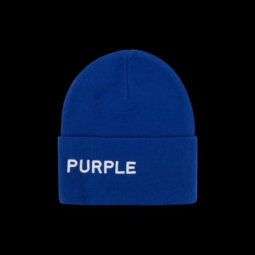 PURPLE BRAND Acrylic Cuffed Hats 'Blue'