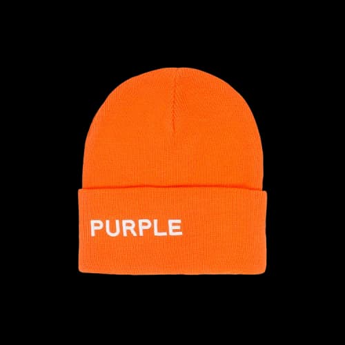 PURPLE BRAND Acrylic Cuffed Hats 'Orange'