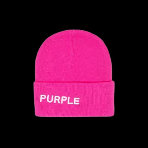 PURPLE BRAND Acrylic Cuffed Hats 'Pink'